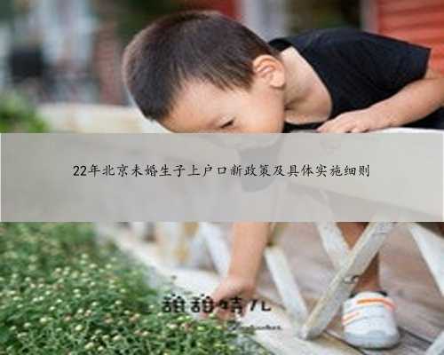 22年北京未婚生子上户口新政策及具体实施细则